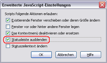 JavaScript Settings
